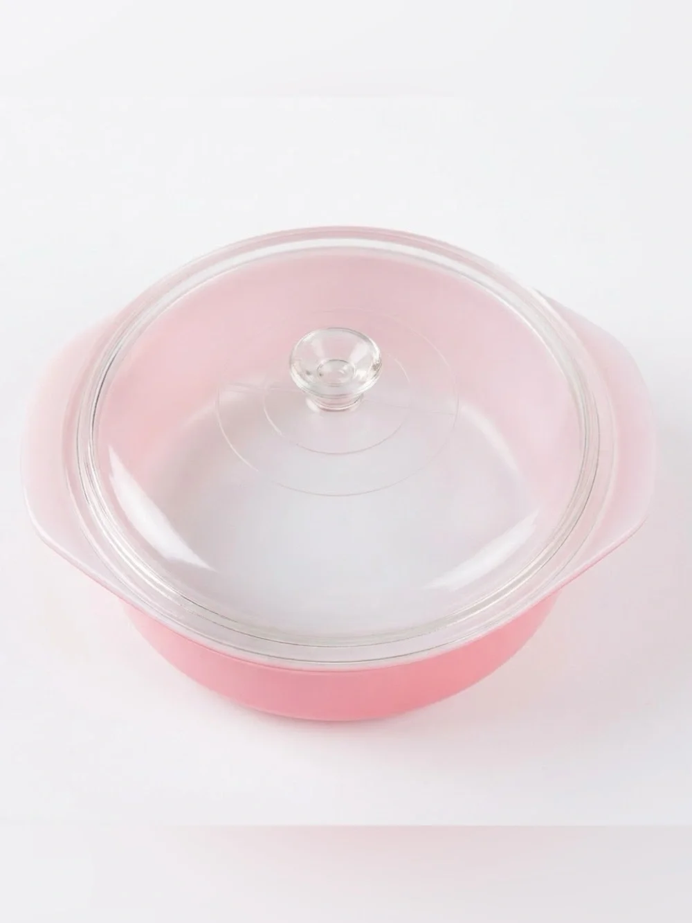 Vintage Pyrex Pink Cinderella Mixing Bowl #444 w/ Lid